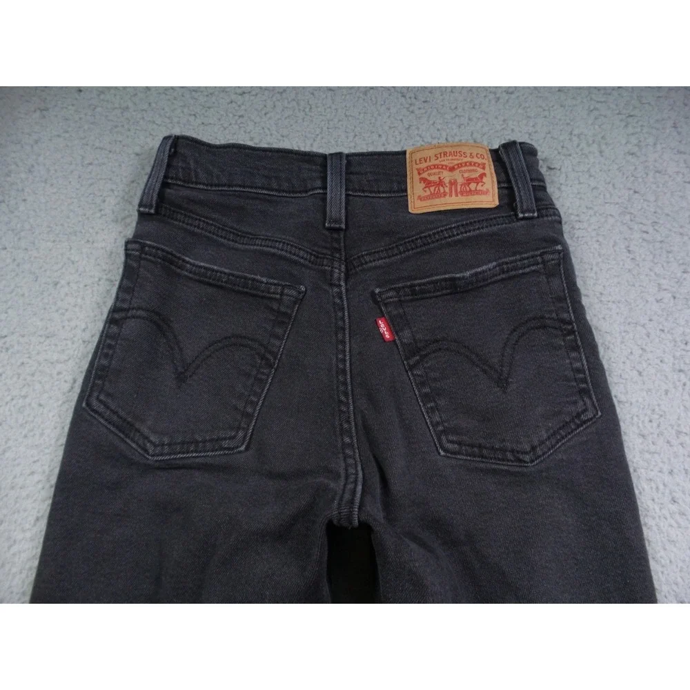 Levis Jeans Womens Size 25 Gray Denim Wedgie‎ Straight Mid Rise Button Fly